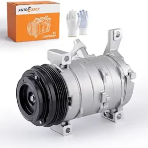 PartZuno TM16 AC compressor with clutch, GM-Pad ports and 8PK pulley
