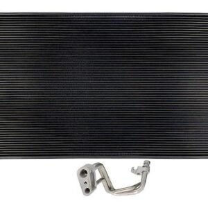 New AC condenser assembly with attached drier and integrated transmission oil cooler