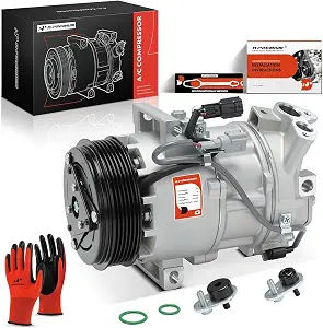 PartZuno AC compressor with pre-installed clutch, coil, and pulley